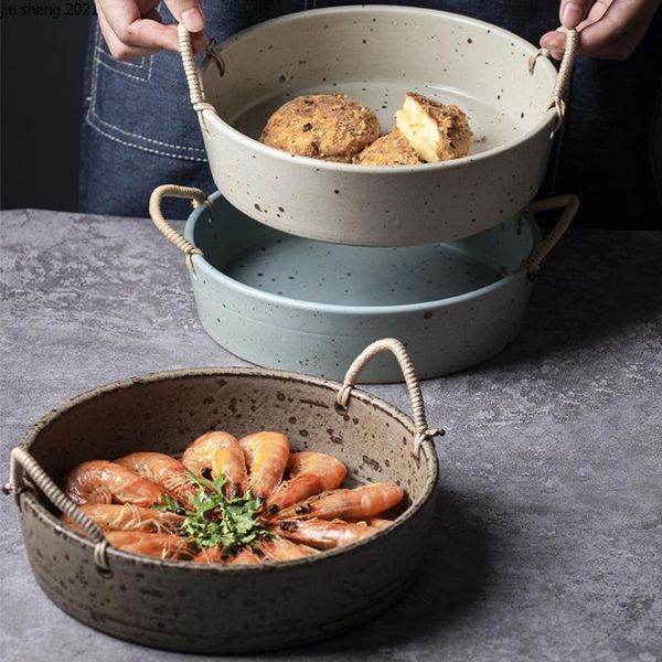 dishes & plates japanese retro stoare binaural fruit snack plate handmade home ceramic tableware salad dessert sushi kitchen supplies 
dishes & plates japanese retro stoare binaural fruit snack plate handmade home ceramic tableware salad dessert sushi kitchen supplies