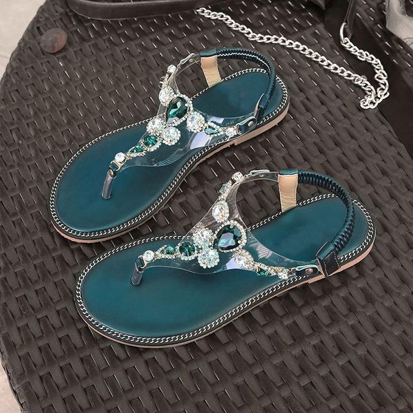 sandals crystal bohemia flip flops women summer shoes 2021 flat beach ladies holiday a1361, Black
sandals crystal bohemia flip flops women summer shoes 2021 flat beach ladies holiday a1361, Black