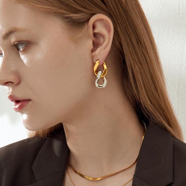 hoop & huggie timeless wonder 2 tone chained earrings for women jewelry goth designer detachable ins egirl emo luxury rock signed 2353, Golden;silver
hoop & huggie timeless wonder 2 tone chained earrings for women jewelry goth designer detachable ins egirl emo luxury rock signed 2353, Golden;silver