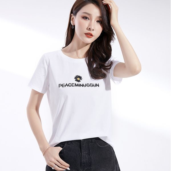 women's t-shirt camisetas mujer back embroidery floral letter women t woman summer casual short sleeve tee femme 3r8q, White
women's t-shirt camisetas mujer back embroidery floral letter women t woman summer casual short sleeve tee femme 3r8q, White