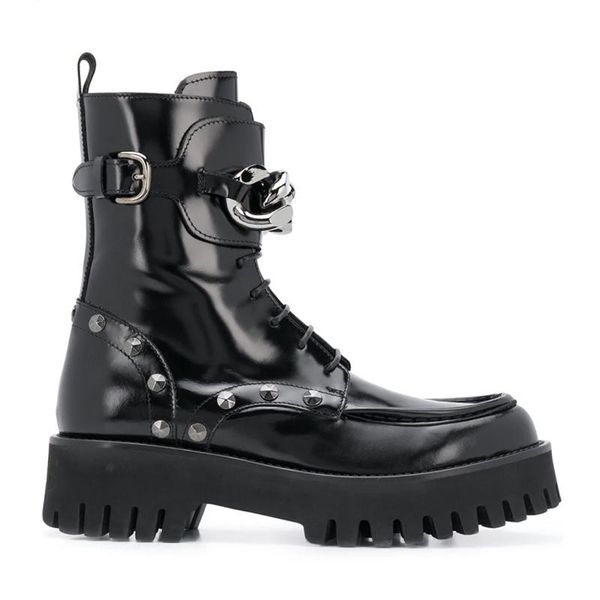 boots british ladies chains decor cow leather lace up ankle rivets studs thick sole cool motorcycle women, Black
boots british ladies chains decor cow leather lace up ankle rivets studs thick sole cool motorcycle women, Black