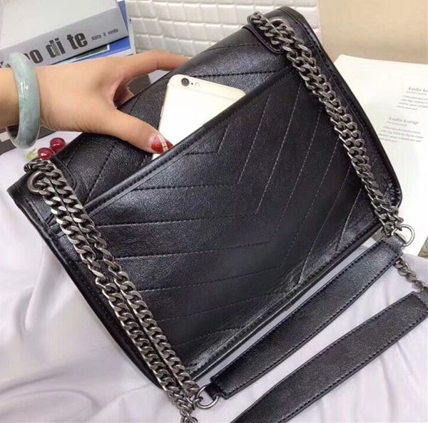classic women genuine leather oil wax cowhide flaps chain handbags lady shoulder messenger s flap bag
classic women genuine leather oil wax cowhide flaps chain handbags lady shoulder messenger s flap bag