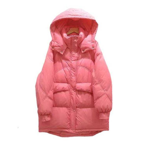 down et women's medium long winter bread loose fashion parker coat light 2021 korean dongdamen, Black
down et women's medium long winter bread loose fashion parker coat light 2021 korean dongdamen, Black