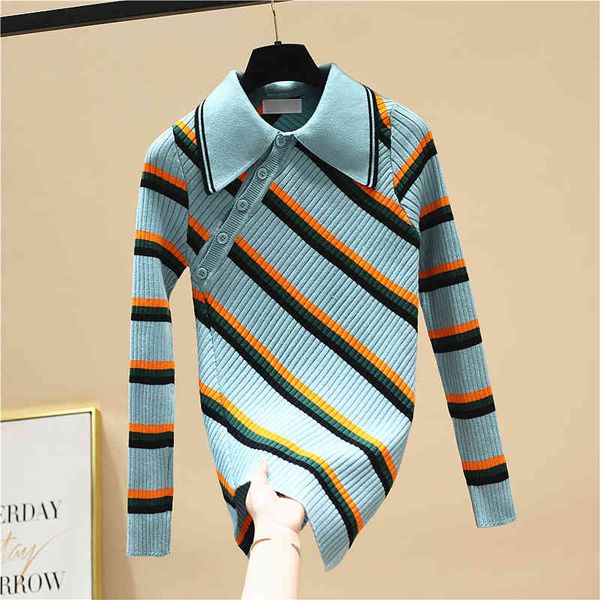 spring new design irregular turn down collar stripe full t-shirt women 210421, White;black
spring new design irregular turn down collar stripe full t-shirt women 210421, White;black