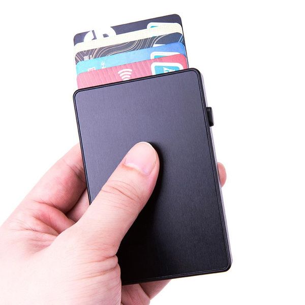 card holders 2021 creativity auto -up fashion rfid holder metal aluminum ultra-thin box id, Brown;gray
card holders 2021 creativity auto -up fashion rfid holder metal aluminum ultra-thin box id, Brown;gray