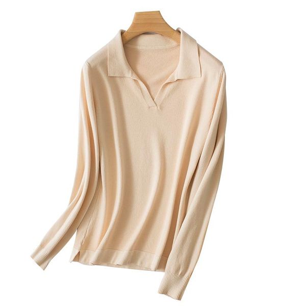 women's sweaters fall winter collar solid color knitted shirt long-sleeved pullover lapel bottoming sweater casual top, White;black
women's sweaters fall winter collar solid color knitted shirt long-sleeved pullover lapel bottoming sweater casual top, White;black
