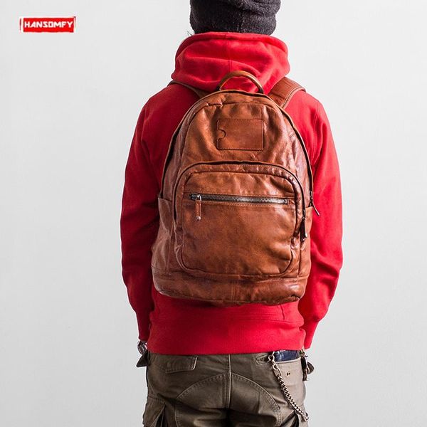 backpack men 15 inch lapbags luxury male trend travel backpacks vegetable tanned cowhide retro soft first layer leather
backpack men 15 inch lapbags luxury male trend travel backpacks vegetable tanned cowhide retro soft first layer leather
