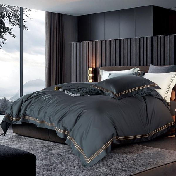 long-staple cotton satin affordable luxury style quilt cover four-piece set high-end el european-style bedding sets
long-staple cotton satin affordable luxury style quilt cover four-piece set high-end el european-style bedding sets