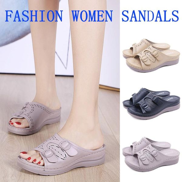 women slippers summer ladies fashion casual slip-on wedges beach open toe breathable sandals hollow out shoes plus size mujer, Black
women slippers summer ladies fashion casual slip-on wedges beach open toe breathable sandals hollow out shoes plus size mujer, Black