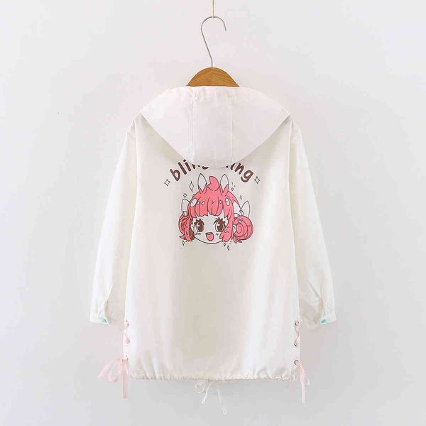 summer soft girl style kawaii blouses women cardigan cute anime printed hooded shirts sunscreen coat bow bandage lolita, White;black
summer soft girl style kawaii blouses women cardigan cute anime printed hooded shirts sunscreen coat bow bandage lolita, White;black