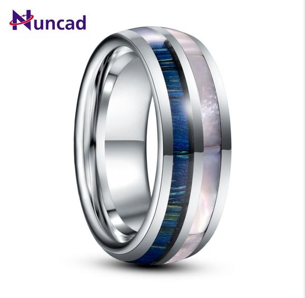 wedding rings 8mm blue wood grain white shell dome tungsten carbide ring men's fashion jewelry gift quality, Slivery;golden
wedding rings 8mm blue wood grain white shell dome tungsten carbide ring men's fashion jewelry gift quality, Slivery;golden