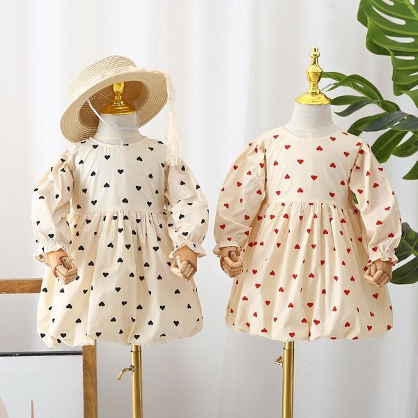 girl's dresses girls clothes 2021 spring cute heart printed long sleeve elegant temperament princess dress children's, Red;yellow
girl's dresses girls clothes 2021 spring cute heart printed long sleeve elegant temperament princess dress children's, Red;yellow