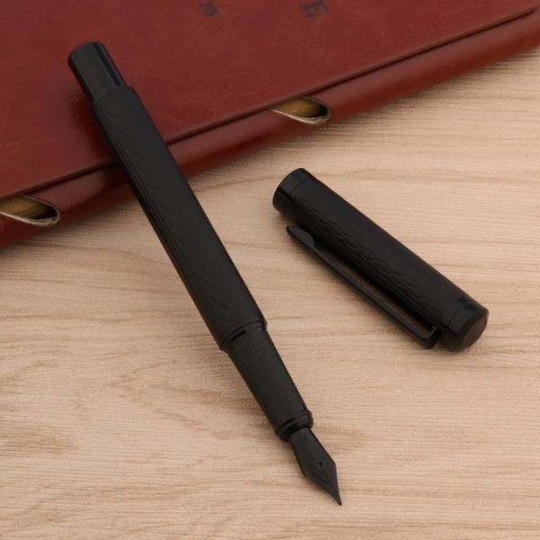 luxury metal 9050 fountain pen wave stripe matte black nib f bend stationery office school supplies writing pens
luxury metal 9050 fountain pen wave stripe matte black nib f bend stationery office school supplies writing pens