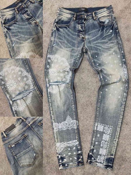 proven version of am style disc printing knee cutter cutting tide brand high street heavy industry wash jeans men, Blue
proven version of am style disc printing knee cutter cutting tide brand high street heavy industry wash jeans men, Blue