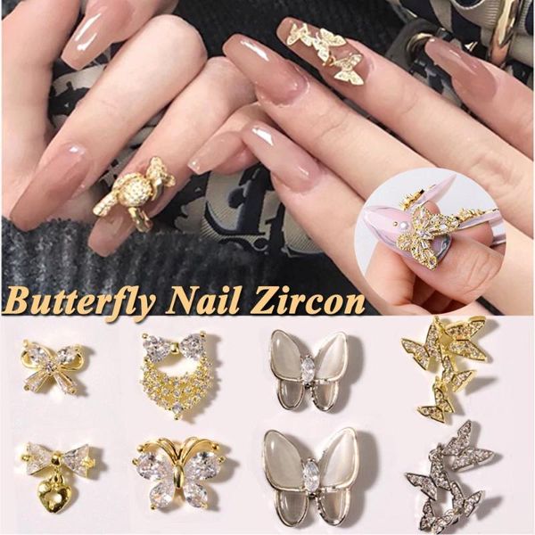 nail art decorations 2pcs 3d butterfly decor luxury shiny charm jewelry alloy zircon cat eyes crystal accessories stone manicure, Silver;gold
nail art decorations 2pcs 3d butterfly decor luxury shiny charm jewelry alloy zircon cat eyes crystal accessories stone manicure, Silver;gold