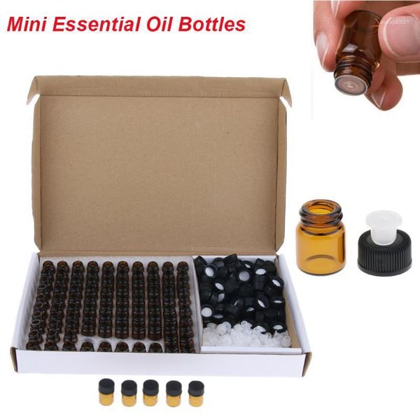 storage bottles & jars 100pcs 1ml 2ml 3ml amber glass vials mini essential oil with orifice reducer black plastic cap thin
storage bottles & jars 100pcs 1ml 2ml 3ml amber glass vials mini essential oil with orifice reducer black plastic cap thin