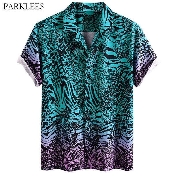 snake printed shirts for men gradient color summer mens short sleeve shirt casual button mens clothing camisas para hombre 210524, White;black
snake printed shirts for men gradient color summer mens short sleeve shirt casual button mens clothing camisas para hombre 210524, White;black