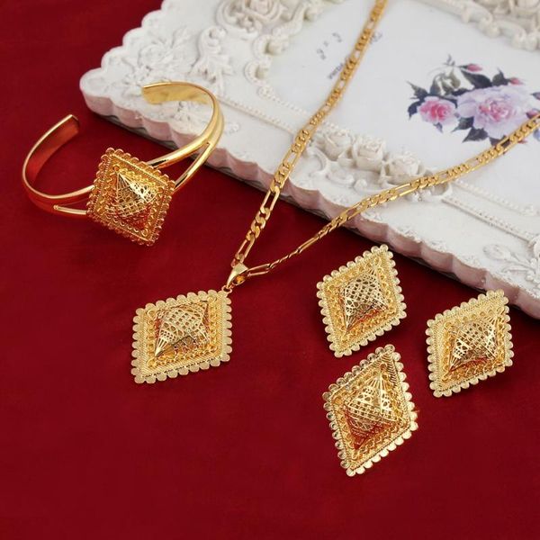 earrings & necklace gold color square ethiopian women wedding party eritrean style jewelry sets, Silver
earrings & necklace gold color square ethiopian women wedding party eritrean style jewelry sets, Silver