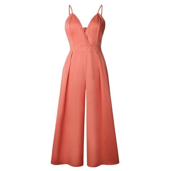summer fashion sleeveless solid loose womens jumpsuits long playsuit casual v neck bandage backless pants, Black;white
summer fashion sleeveless solid loose womens jumpsuits long playsuit casual v neck bandage backless pants, Black;white