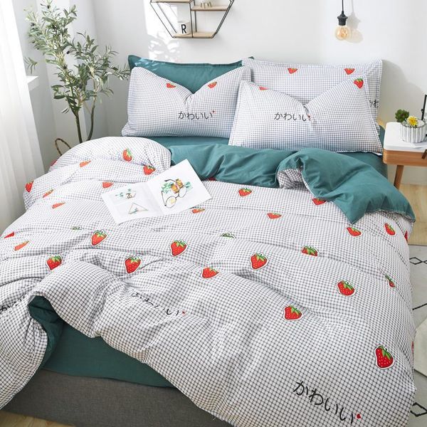 bedding sets checkered strawberrysoft and skin-friendly household cotton four-piece quilt cover, bed sheet, pillowcase, extra-large
bedding sets checkered strawberrysoft and skin-friendly household cotton four-piece quilt cover, bed sheet, pillowcase, extra-large