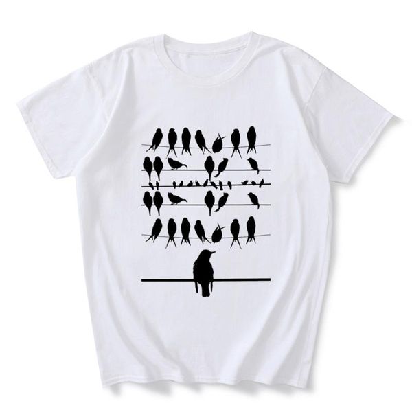 men's t-shirts the birds t shirt casual short sleeve cotton o-neck tee loose comfortable clothes gift, White;black
men's t-shirts the birds t shirt casual short sleeve cotton o-neck tee loose comfortable clothes gift, White;black