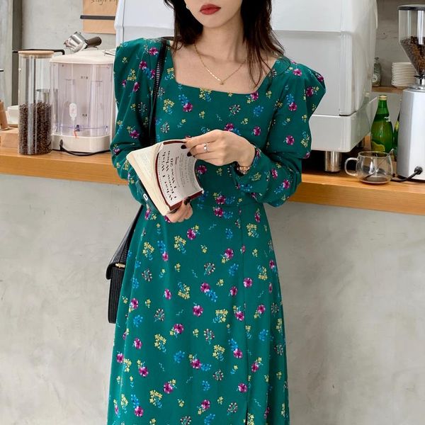 casual dresses fairy floral long dress women elegant office lady sleeve split design evening party 2021 autumn, Black;gray
casual dresses fairy floral long dress women elegant office lady sleeve split design evening party 2021 autumn, Black;gray