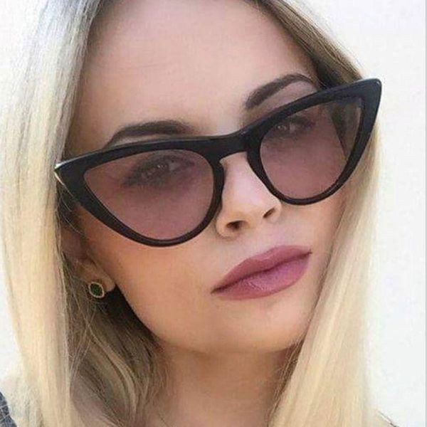 sunglasses 8-color cat eye designer women brand vintage retro female integrated uv candy colored glasses, White;black
sunglasses 8-color cat eye designer women brand vintage retro female integrated uv candy colored glasses, White;black
