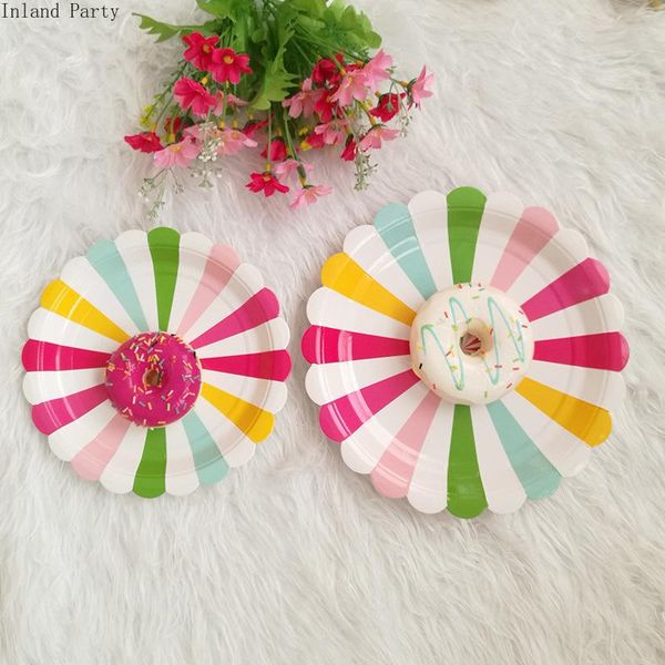 disposable dinnerware 8pcs birthday party paper plate straw cup colored stripes for wedding decoration supplies
disposable dinnerware 8pcs birthday party paper plate straw cup colored stripes for wedding decoration supplies
