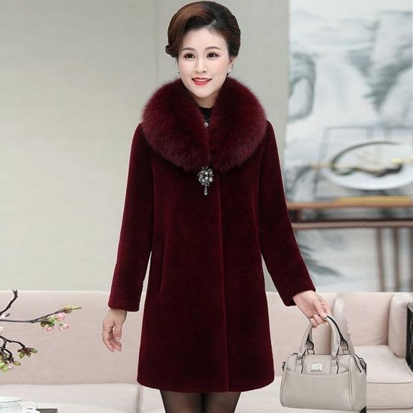 women's fur & faux women winter type sheep shearing coat ladies thicked warm genuine outwear female natural wool casual jacket x81, Black
women's fur & faux women winter type sheep shearing coat ladies thicked warm genuine outwear female natural wool casual jacket x81, Black