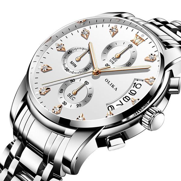 wristwatches 2021 olika / fashion waterproof men's watch stainless steel watchluxury band calendar quartz, Slivery;brown
wristwatches 2021 olika / fashion waterproof men's watch stainless steel watchluxury band calendar quartz, Slivery;brown