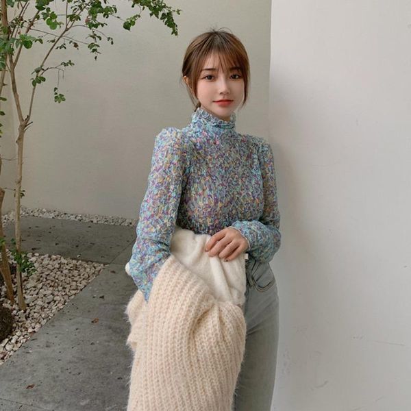 women's t-shirt turtleneck long sleeve ladies spring autumn fashion floral print t-shirts korean clothing casual slim tees hipster, White
women's t-shirt turtleneck long sleeve ladies spring autumn fashion floral print t-shirts korean clothing casual slim tees hipster, White