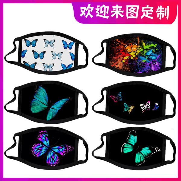 2021 personalized butterfly 3d mask dust-proof fashion printing summer ice silk fabric washable