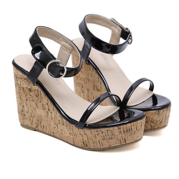women sandals wedges shoes for high heels summer 2021 casual solid buckle strap roman sandalia #3, Black
women sandals wedges shoes for high heels summer 2021 casual solid buckle strap roman sandalia #3, Black