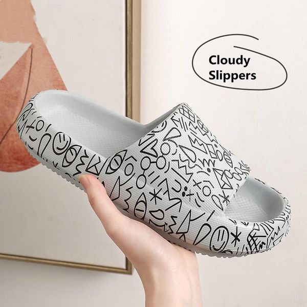 slippers summer trend graffiti home ladies soft eva single women's bath anti-slip platform shoes beach, Black
slippers summer trend graffiti home ladies soft eva single women's bath anti-slip platform shoes beach, Black