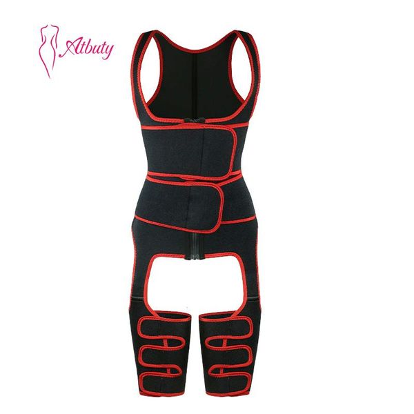 in 1 waist trainer and thigh trimmer for women double compression belt leg support sweat sauna effect body shaper women's shapers, Black;white
in 1 waist trainer and thigh trimmer for women double compression belt leg support sweat sauna effect body shaper women's shapers, Black;white