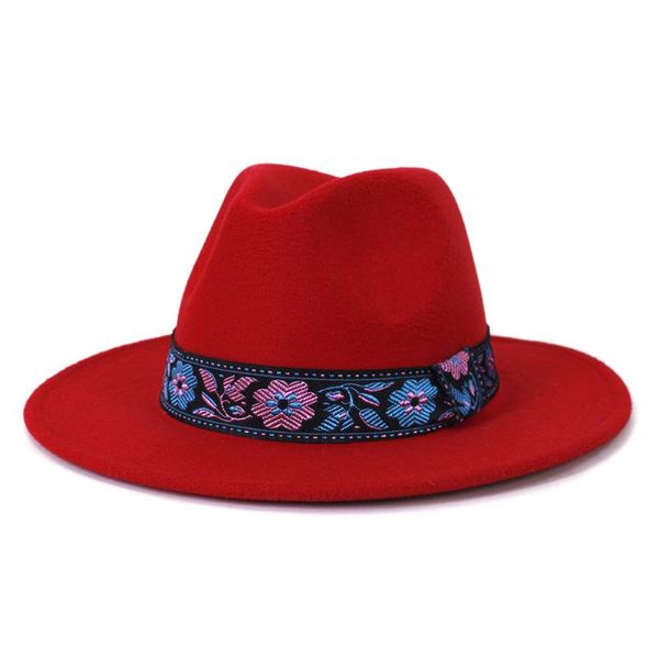 wide brim hats simple women men wool vintage flower belt felt fedora hat with gentleman elegant lady winter autumn jazz caps, Blue;gray
wide brim hats simple women men wool vintage flower belt felt fedora hat with gentleman elegant lady winter autumn jazz caps, Blue;gray