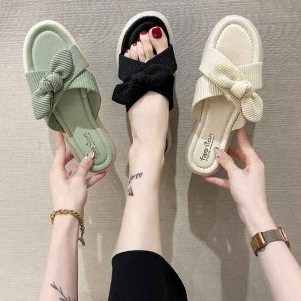 slippers women sandals 2021 summer bow thick platform shoes roman outdoor soft wedge comfort female, Black
slippers women sandals 2021 summer bow thick platform shoes roman outdoor soft wedge comfort female, Black