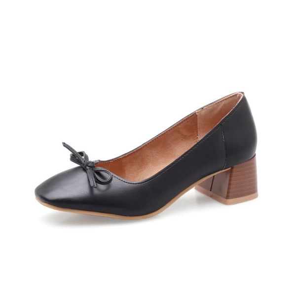 dress shoes oversized square head bow thick heels ladies high women woman pumps, Black
dress shoes oversized square head bow thick heels ladies high women woman pumps, Black