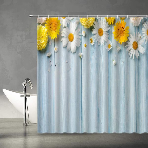 daisy shower curtain yellow and white daisy flowers on retro blue wooden board spring nature floral rustic farmhouse fabric
daisy shower curtain yellow and white daisy flowers on retro blue wooden board spring nature floral rustic farmhouse fabric