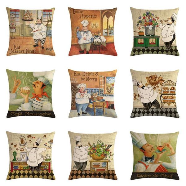 cushion/decorative pillow designed for cartoon fat chef series linen pillowcase sofa cushion cover bedroom bed backrest 45*45cm car seat pil
cushion/decorative pillow designed for cartoon fat chef series linen pillowcase sofa cushion cover bedroom bed backrest 45*45cm car seat pil