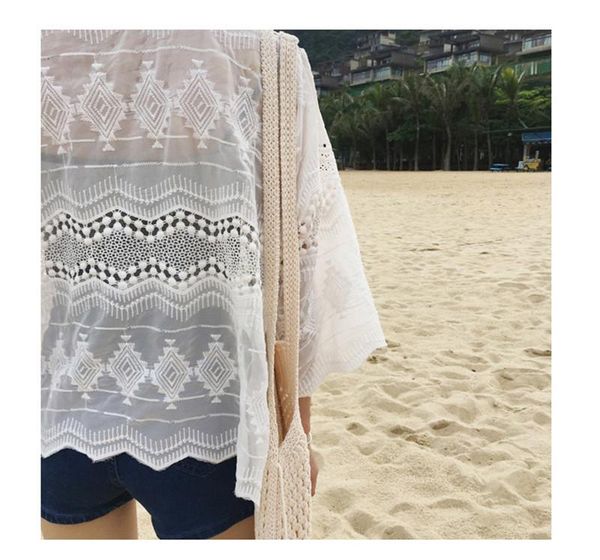 beach cover up saida de praia swimsuit women bikini tunics for pareo sarong beachwear women's swimwear, White;black
beach cover up saida de praia swimsuit women bikini tunics for pareo sarong beachwear women's swimwear, White;black