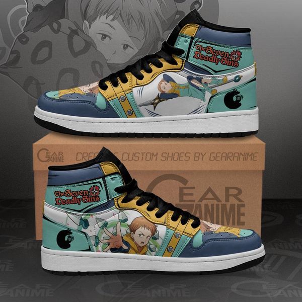 seven deadly sins king sneakers anime custom shoes