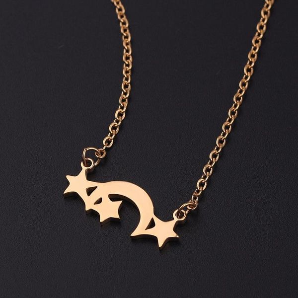 chains european and american classic star moon sun shape five-pointed necklace love couple gift jewelry wholesale, Silver
chains european and american classic star moon sun shape five-pointed necklace love couple gift jewelry wholesale, Silver