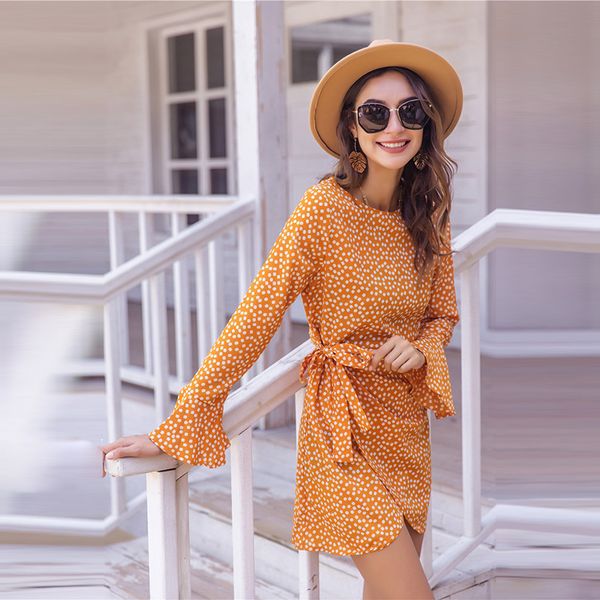 ladies for 2021 new spring summer all match lace up printed mini dress women's casual o neck puff sleeve floral short dresses, Black;gray
ladies for 2021 new spring summer all match lace up printed mini dress women's casual o neck puff sleeve floral short dresses, Black;gray