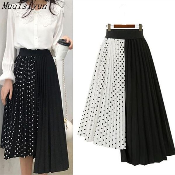 summer autumn women dot patchwork asymmetry elastic waist pleated skirt fashion plus size skirts two way wear a2085 210519, Black
summer autumn women dot patchwork asymmetry elastic waist pleated skirt fashion plus size skirts two way wear a2085 210519, Black