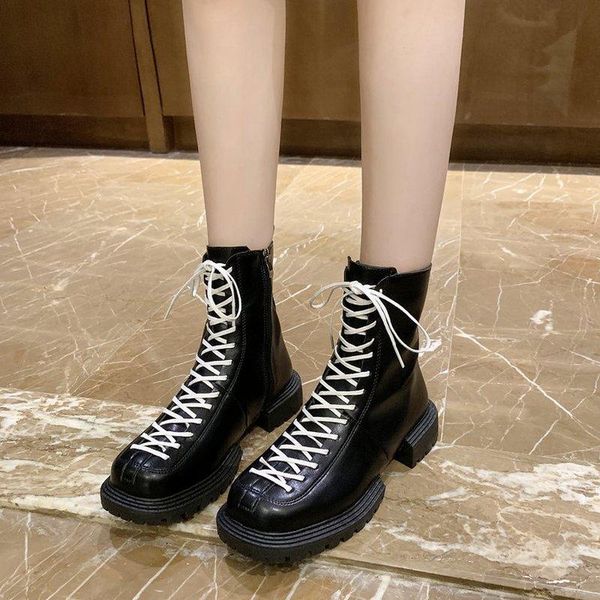 boots 2021 fashion women motorcycle mid-calf black square head autumn comfortable woman shoes white lace-up pu female
boots 2021 fashion women motorcycle mid-calf black square head autumn comfortable woman shoes white lace-up pu female