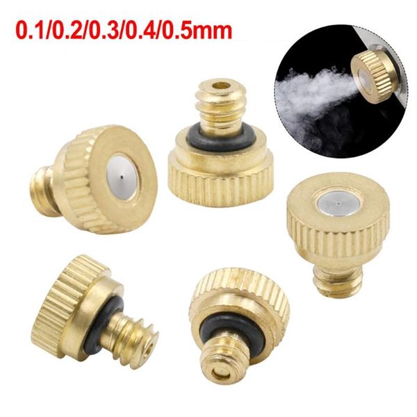 watering equipments 5pcs threaded brass misting nozzle 0.1-0.5mm orifice water mister parts fog for patio system outdoor cooling#50
watering equipments 5pcs threaded brass misting nozzle 0.1-0.5mm orifice water mister parts fog for patio system outdoor cooling#50