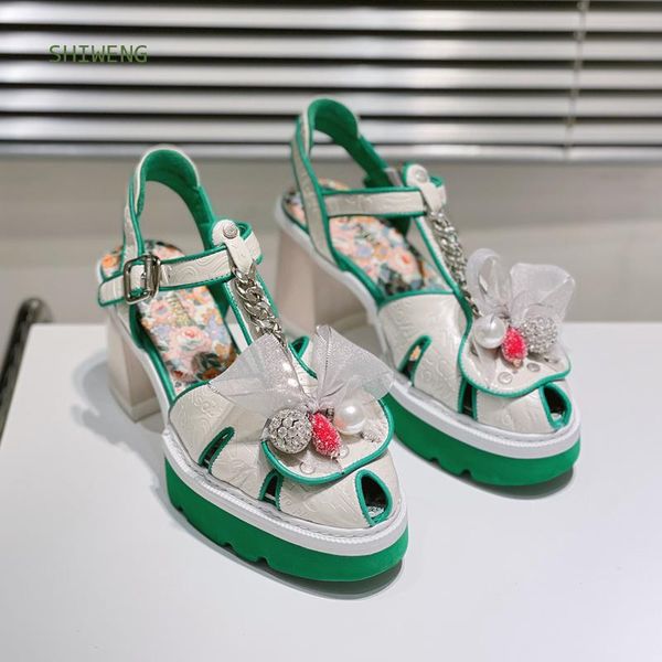 sandals women retro platform lady fashion beaded decoration leisure summer unique design high heels shoes 34-40, Black
sandals women retro platform lady fashion beaded decoration leisure summer unique design high heels shoes 34-40, Black