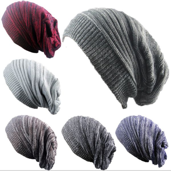 new womens mens knit baggy beanie hat winter warm oversized ski cap mz005, Blue;gray
new womens mens knit baggy beanie hat winter warm oversized ski cap mz005, Blue;gray