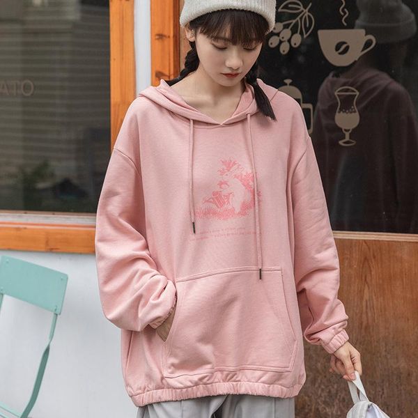 women's hoodies & sweatshirts college style cute printed hoodie fall 2021 pullover student loose lazy en*, Black
women's hoodies & sweatshirts college style cute printed hoodie fall 2021 pullover student loose lazy en*, Black